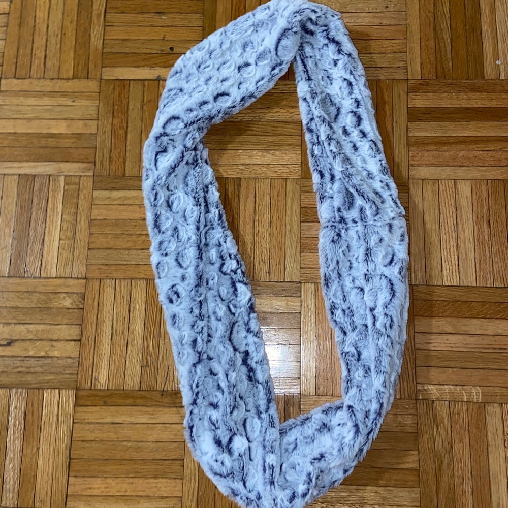 Shades of blue polka dot infinity scarf
